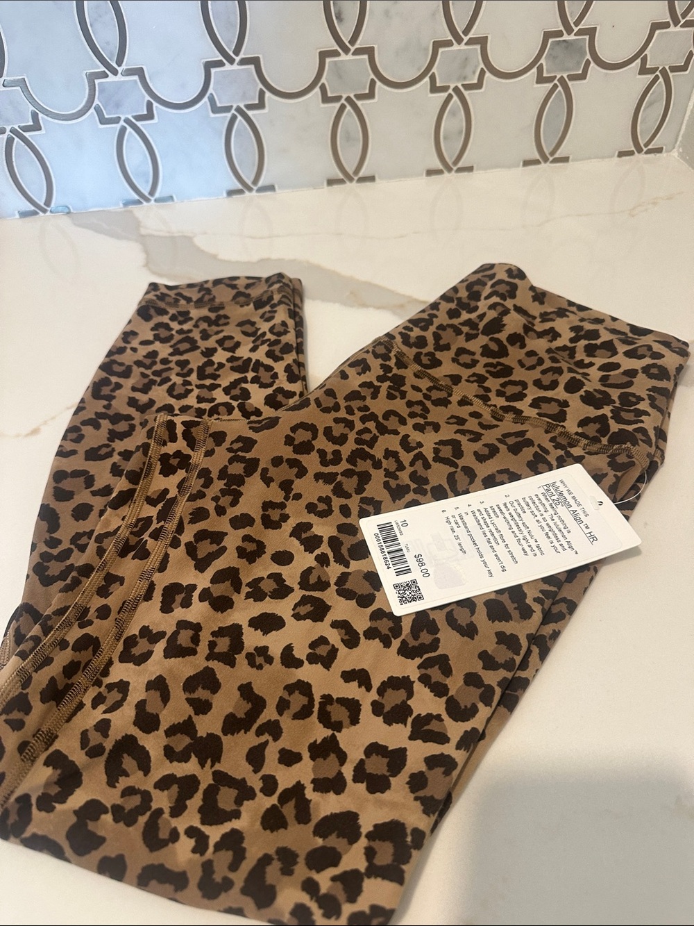 NWT lululemon Align High-Rise Pant 25” True Leopard Multi sz  10